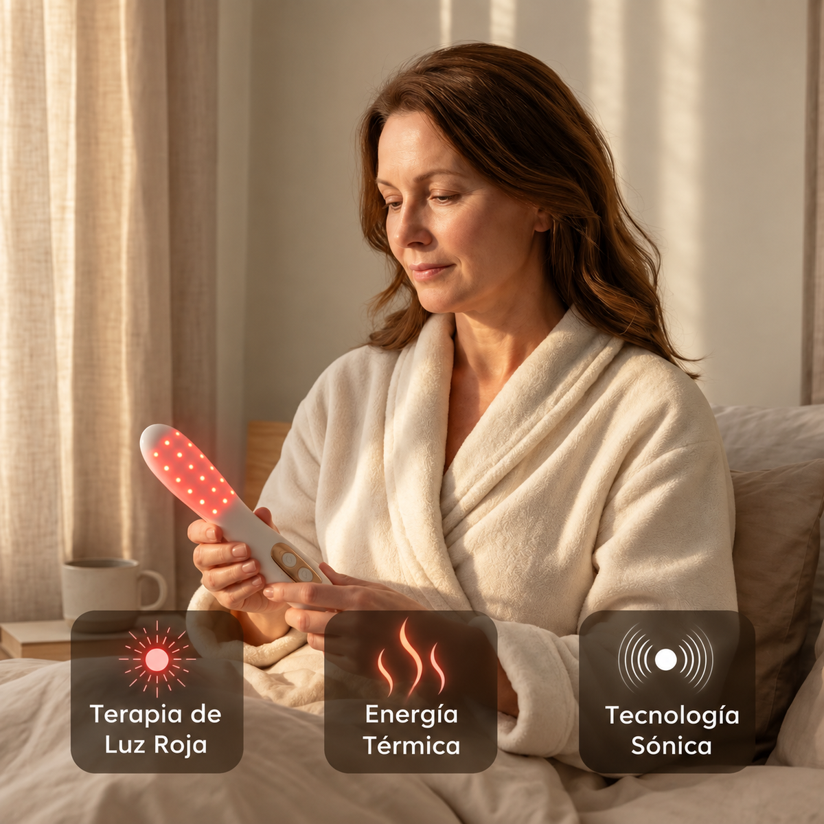 Dispositivo de Cuidado Intimo | Fisioterapia de calor, luz roja y vibración suave